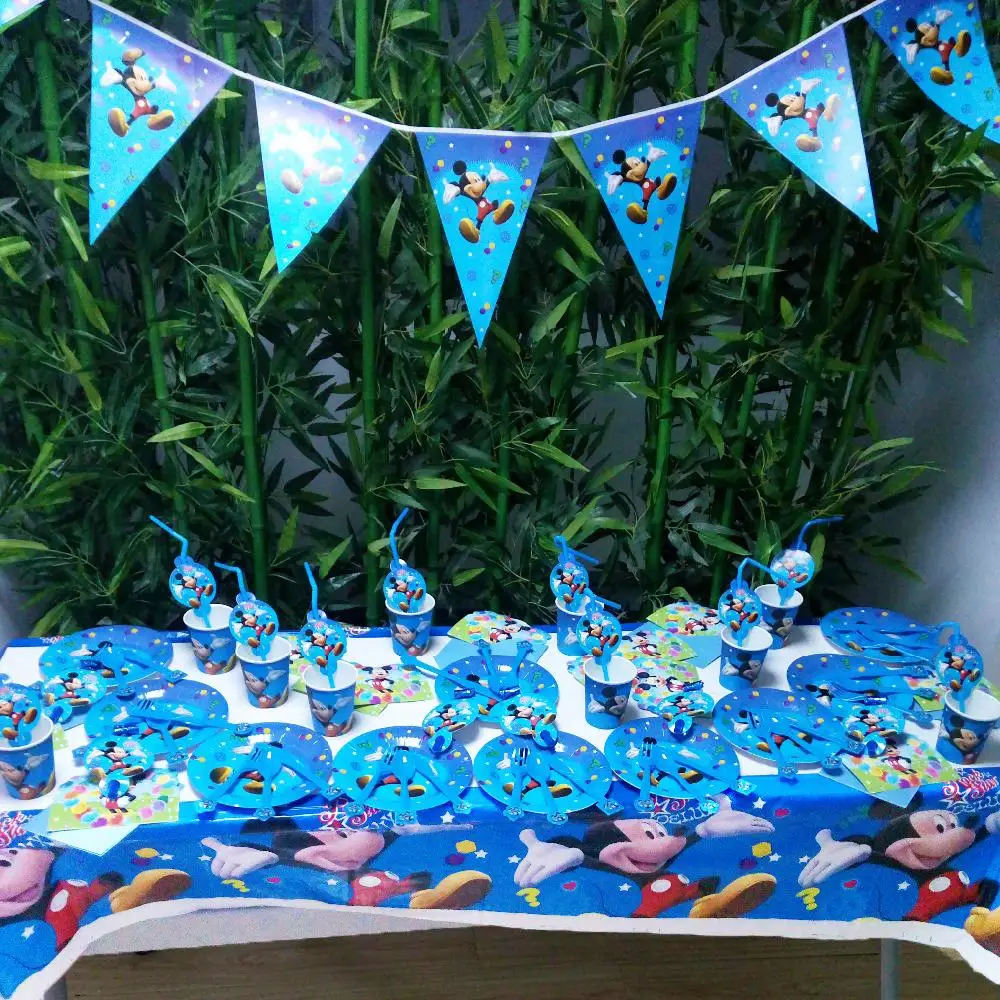 108 см * 180 скатерти с Микки Маусом для детского дня рождения украшения - Фото №1