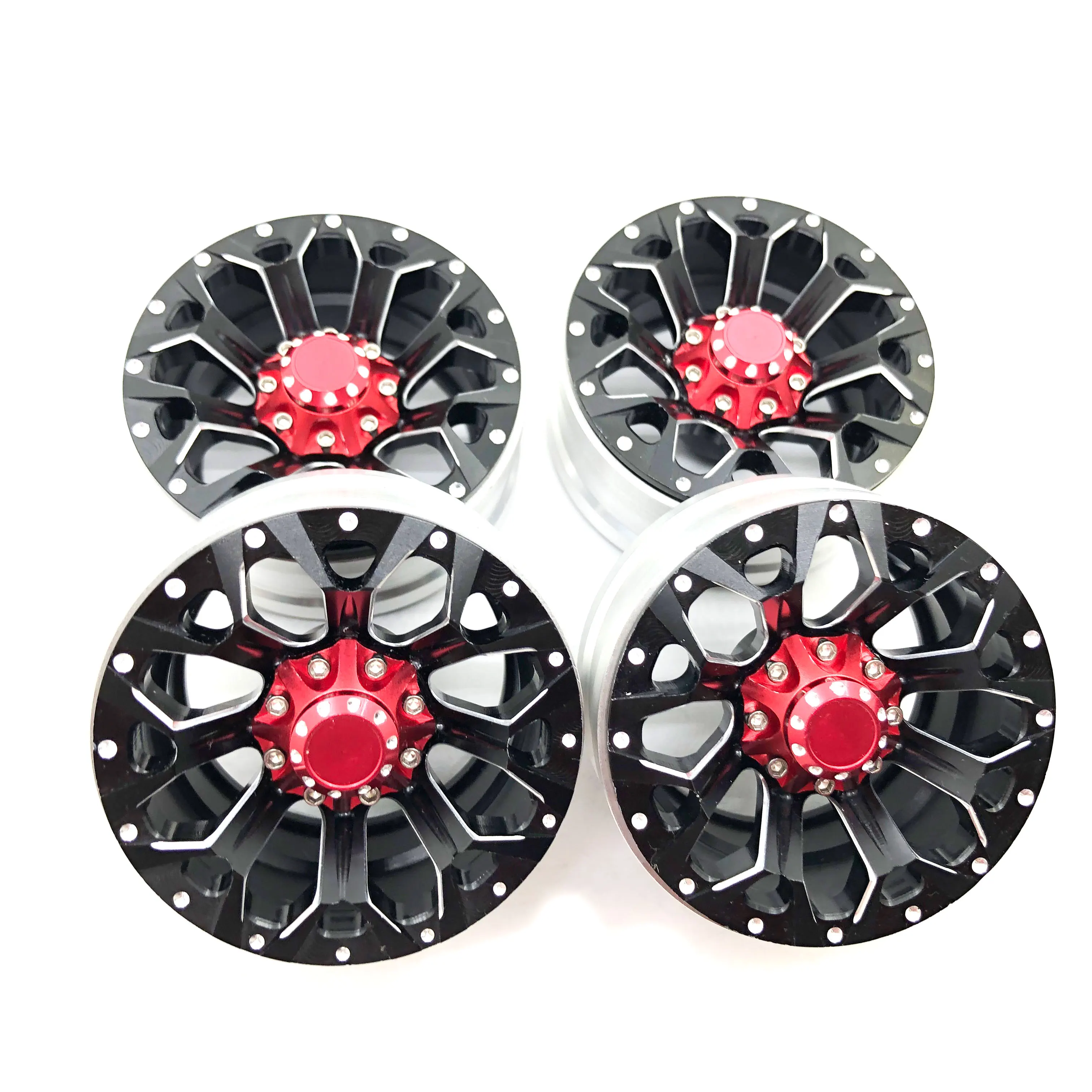 4 шт. колеса Beadlock из алюминиевого сплава 1 9 для 1/10 RC Гусеничный осевой SCX10 II 90046 TRX4 D90