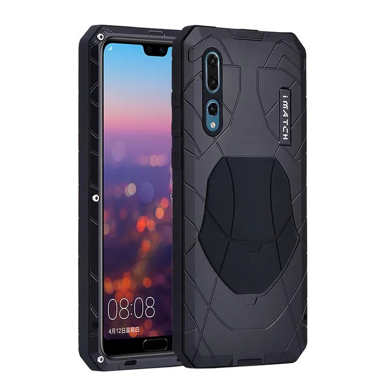 Роскошный уличный IMATCH для huawei P30 P20 Pro Чехол спортивный армейский Тактический противоударный водонепроницаемый металлический и силиконовый чехол для телефона