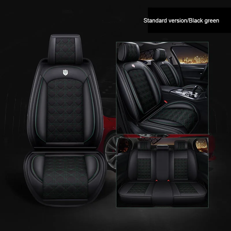 GREEN Универсальный чехол автокресла для kia skoda octavia a5 kodiaq superb fabia 3 karoq seat ibiza Альгамбра Леон fr ateca автомобильные аксессуары - Название цвета: GREEN