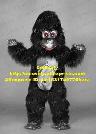 Великолепный черный костюм-талисман орангутан Горилла Понго шимпанзе Ape симиань