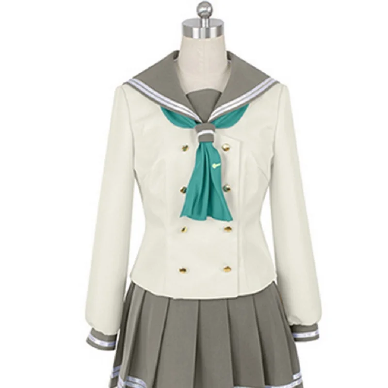 Lovelive sunshine Aqours Tsushima Yoshiko, костюм для косплея, японское аниме Love live Girl, школьная форма моряка, костюм, одежда - Цвет: Light Green