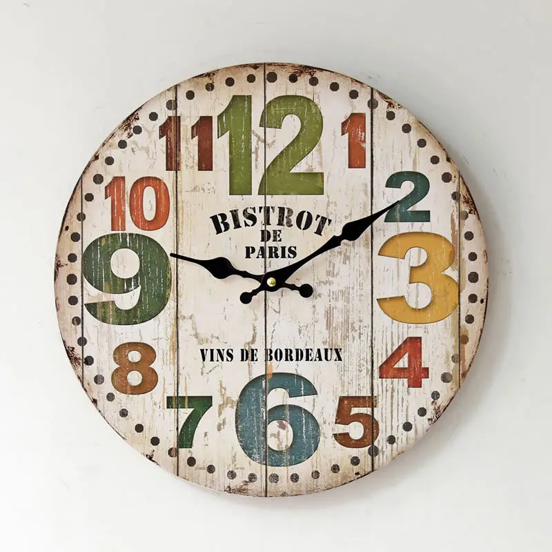 35 см часы настенные Reloj duvar saati Horloge Murale Klok деревянные для дома|wall watch|horloge muraleduvar |