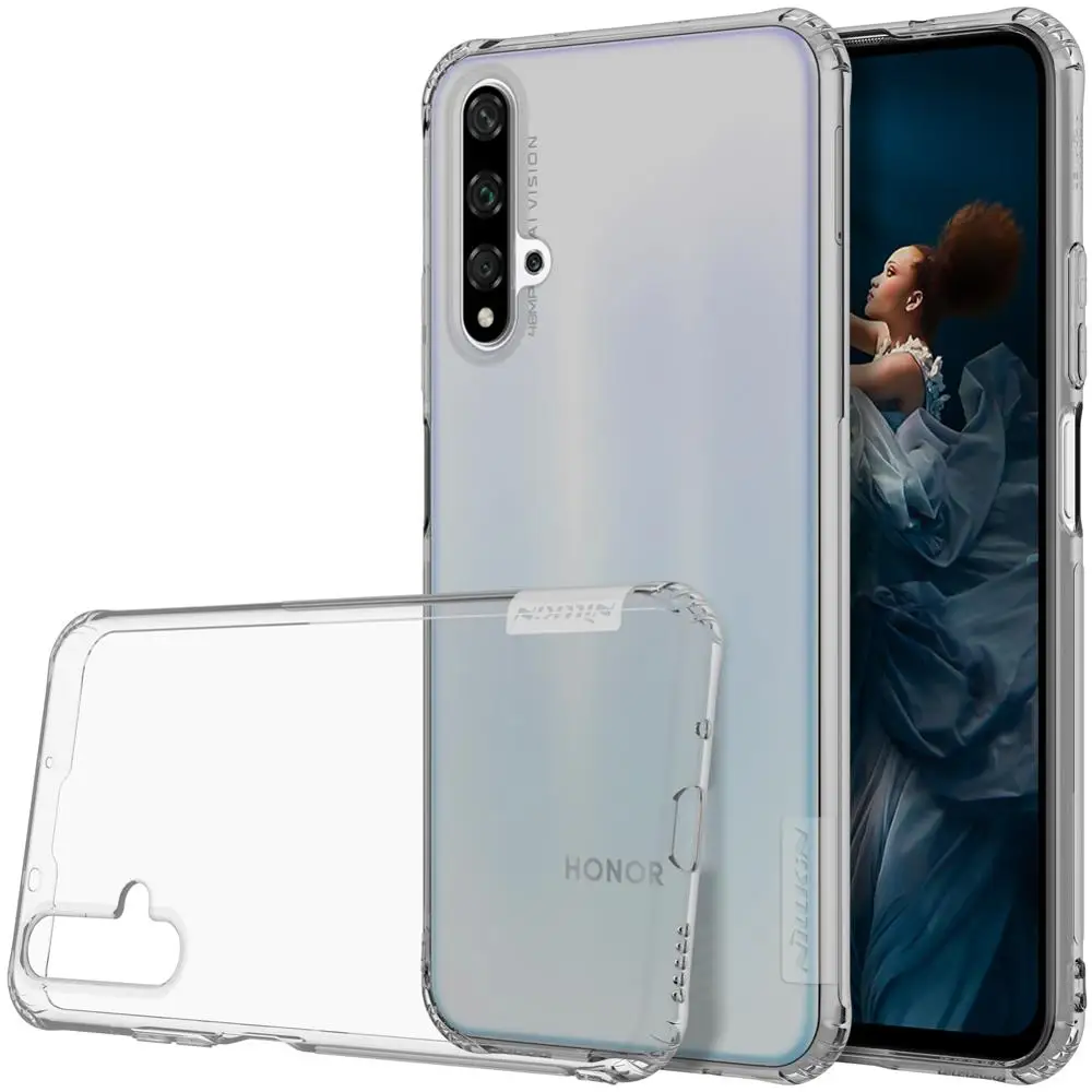 Оригинальный чехол NILLKIN Nature из ТПУ для Huawei Honor 20 мягкий прозрачный силиконовый