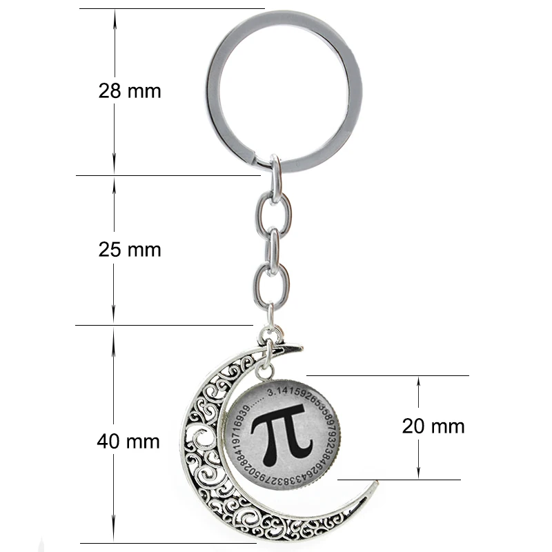 TAFREE подвеска с математическим символом Pi Moon брелок новинка модный подарок для