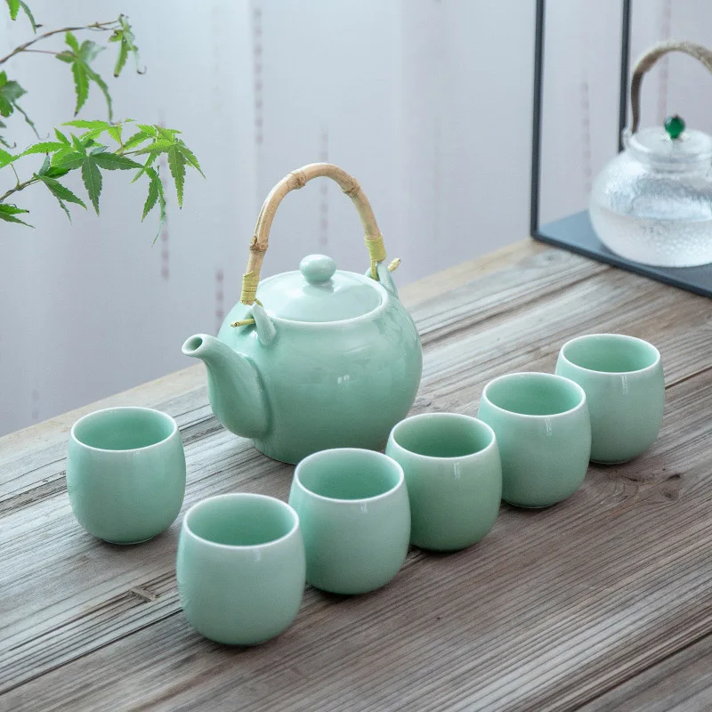 Style B TANGPIN большой емкости celadon чайные сервизы фарфоровые чайник чайный китайский чайный набор кунг-фу посуда для напитков - Цвет: Style B