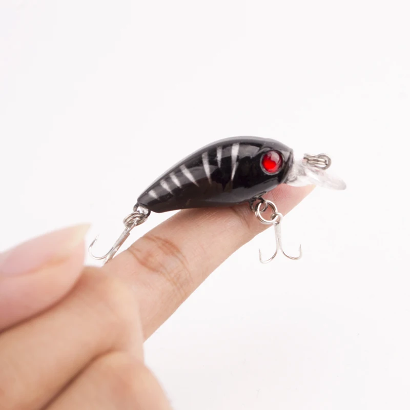 Новинка 1 шт. 4 2 см/4 г Лазерная жесткая мини рыболовная приманка с крючком тройные