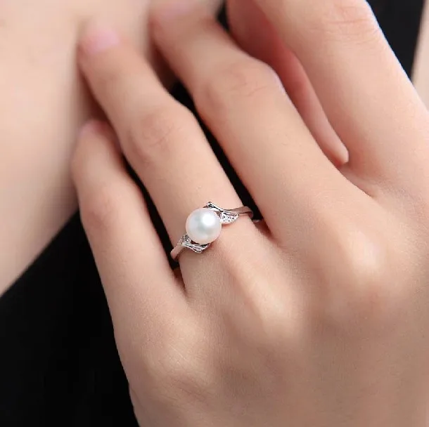 AAA не вызывает аллергии натуральное пресноводное Ювелирное кольцо с имитацией