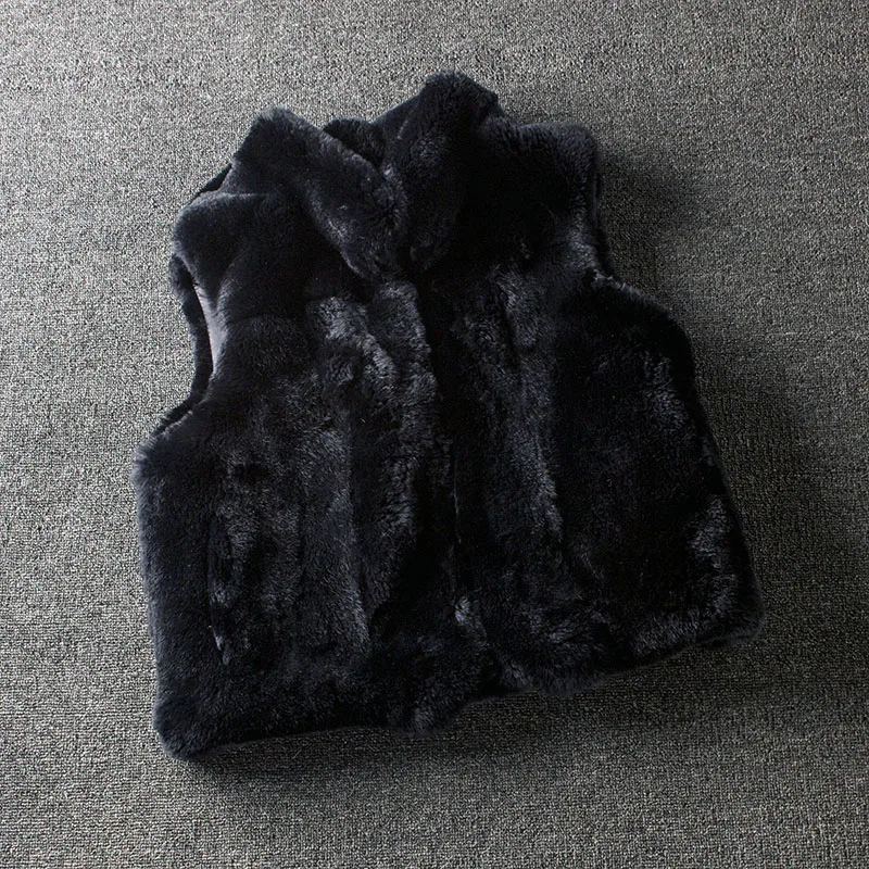 womens fur vests real rex rabbit fur