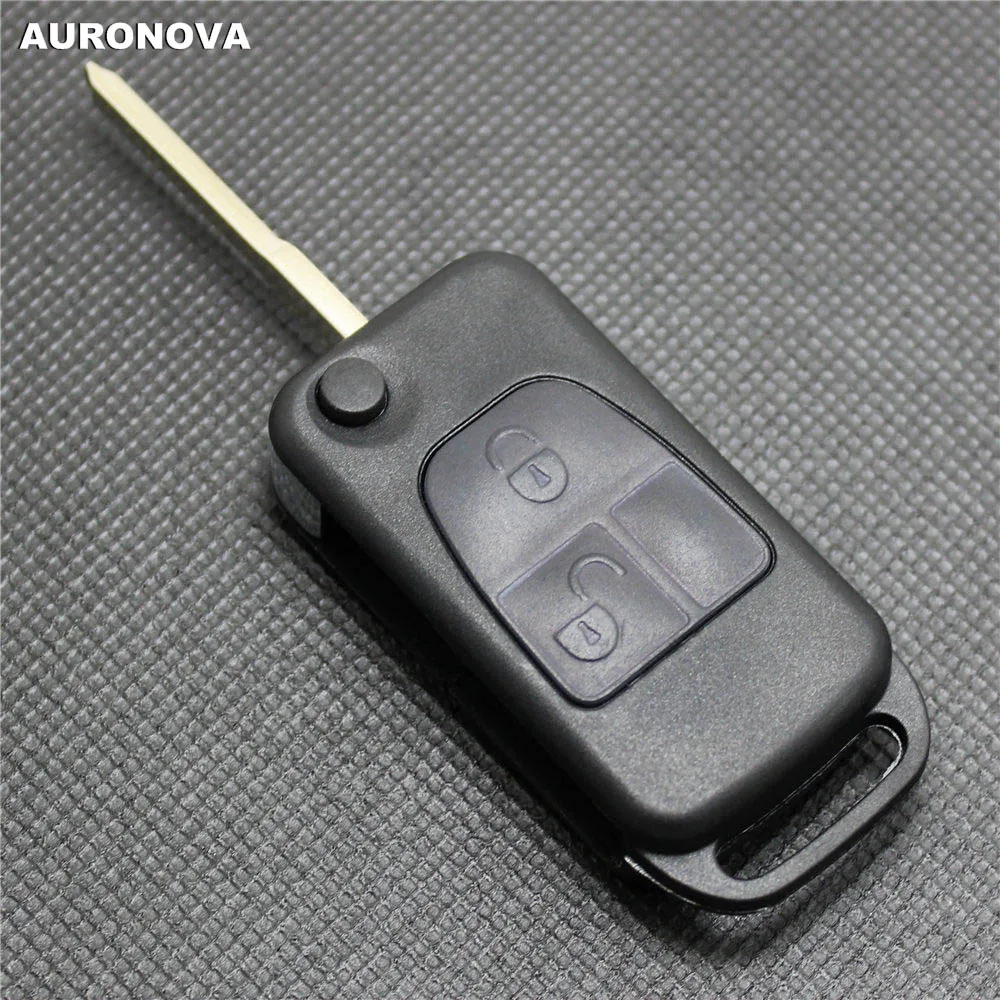 Чехол для ключа автомобиля auronva MERCEDES BENZ C E S ML W140 2 кнопки неограненный латунный