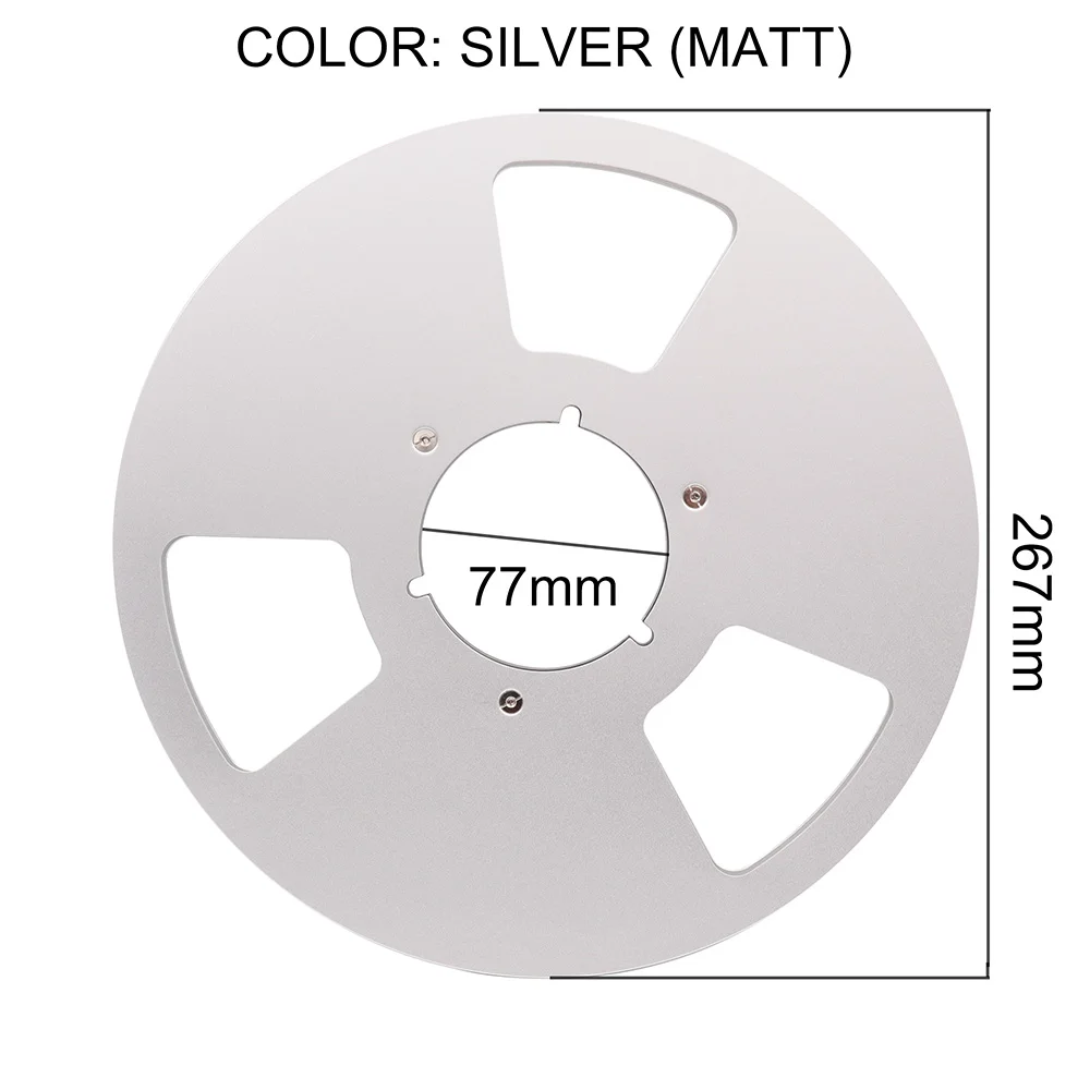 Silver 1" алюминиевая пустая лента катушка для катушки мастер рекордер для Hifi аудио STUDER TELEFUNKUN REVOX NAGRA 1 шт - Цвет: Silver