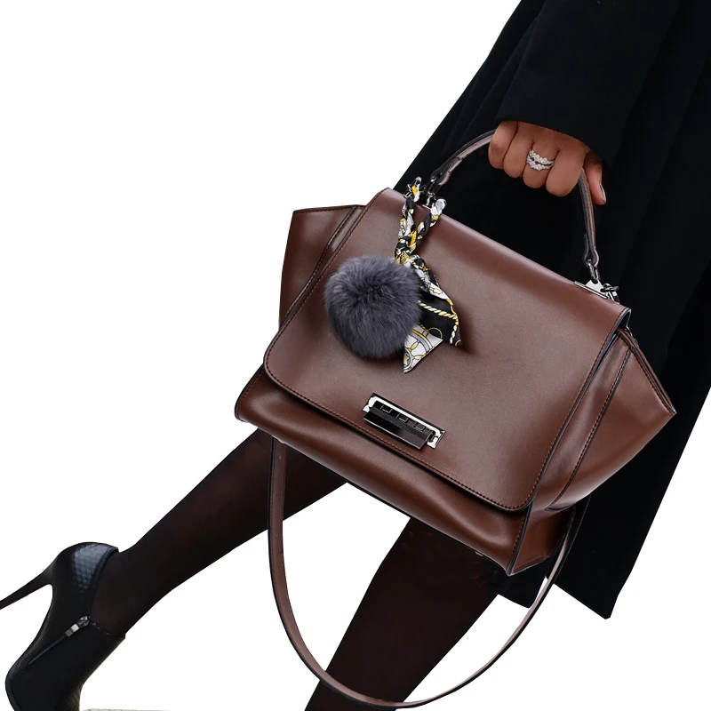 Дизайнерская кожаная сумка Повседневная Большая Сумка через плечо