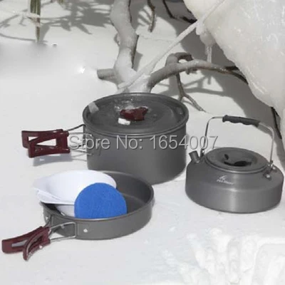 

2-3 Persons Set Be Cocina (Frying Pan/Cauldron/Tea pot) Camping Pot Sets Camp Cooking Cookware Fire Maple FMC-204 720g