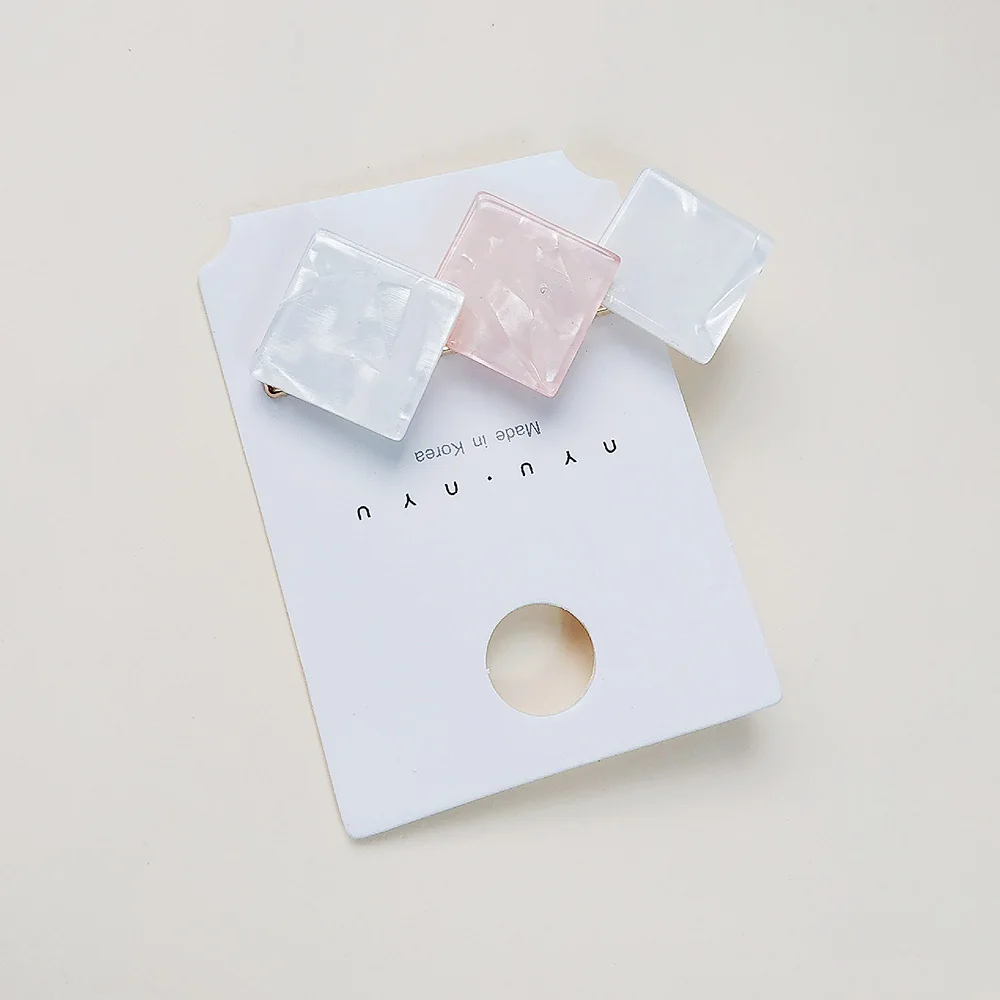 1 шт. квадратные акриловые жемчужные заколки для волос бусины женские невидимки