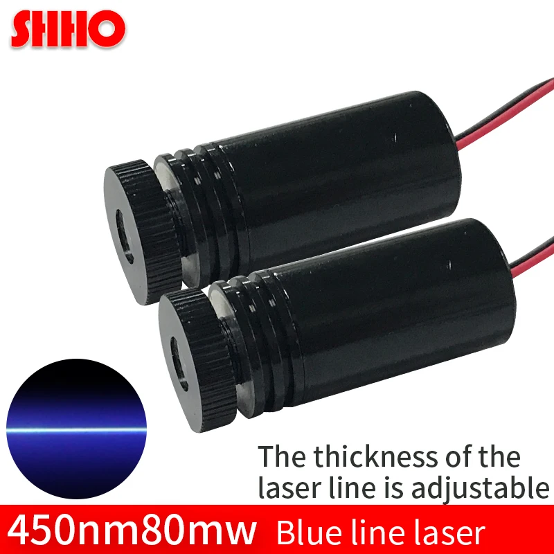 

New product adjustable 450nm 80mw blue line laser module laser sight long distance launcher size 18*41mm laser marking parts