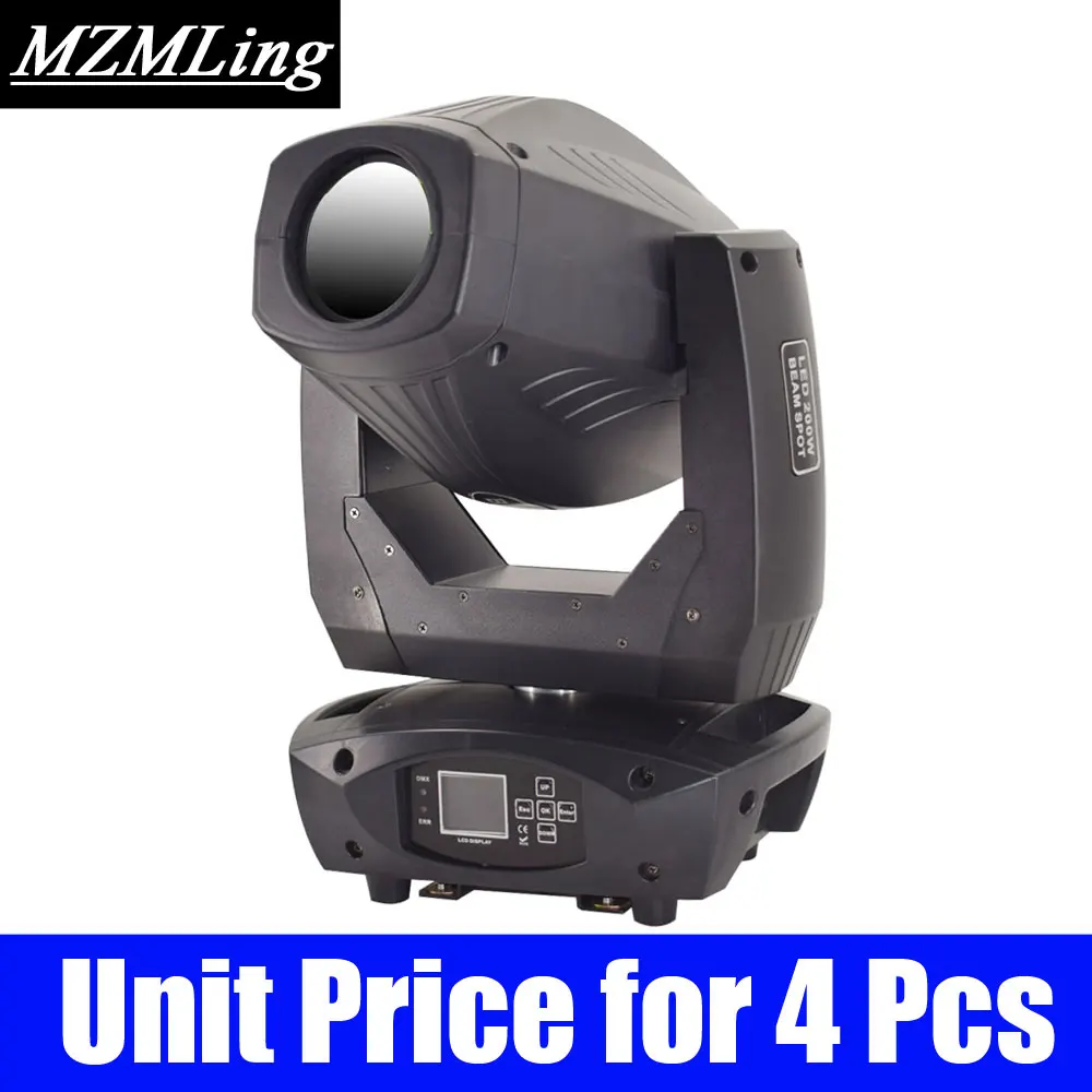 Unit Price for 4 Pcs Светодиодный точечный светильник 200 Вт 3в1 с зумом DMX512, светильник с подвижной головкой, бар, DJ/бар/вечерние/шоу/сценический светильник светодиодный сценический аппарат - Цвет: Unit Price for 4 Pcs