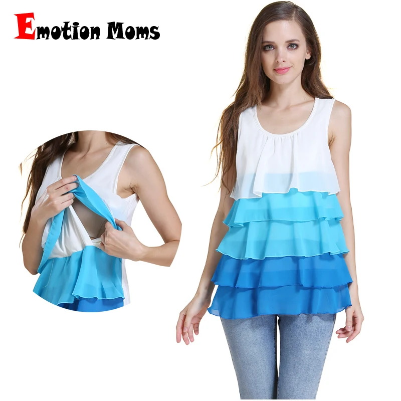 Многослойная Одежда для беременных шифоновая майка грудного вскармливания топ