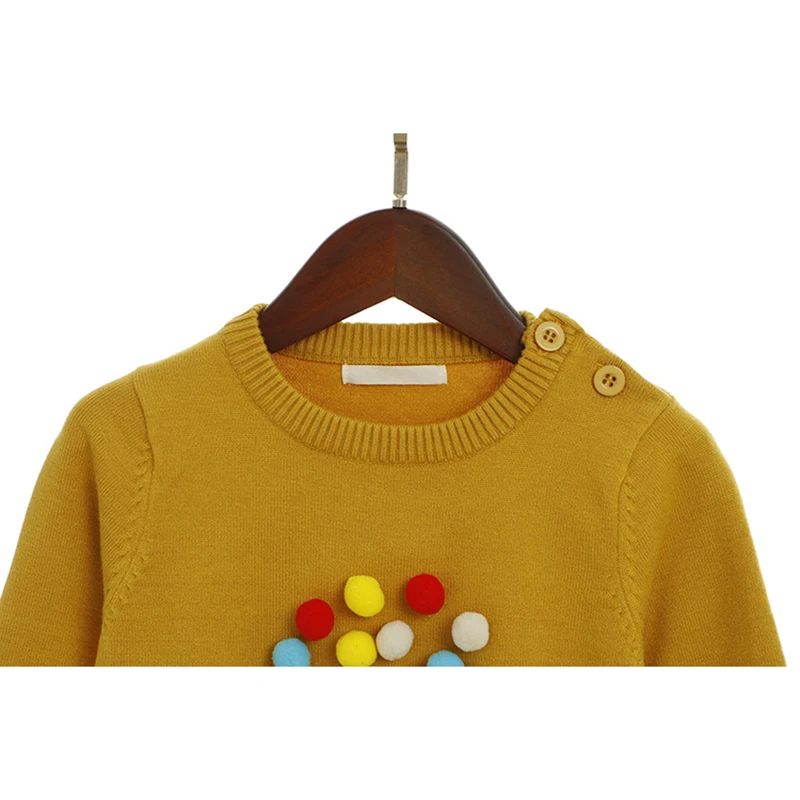 Свитер для маленьких девочек на весну зиму и осень детские вязаные свитера с