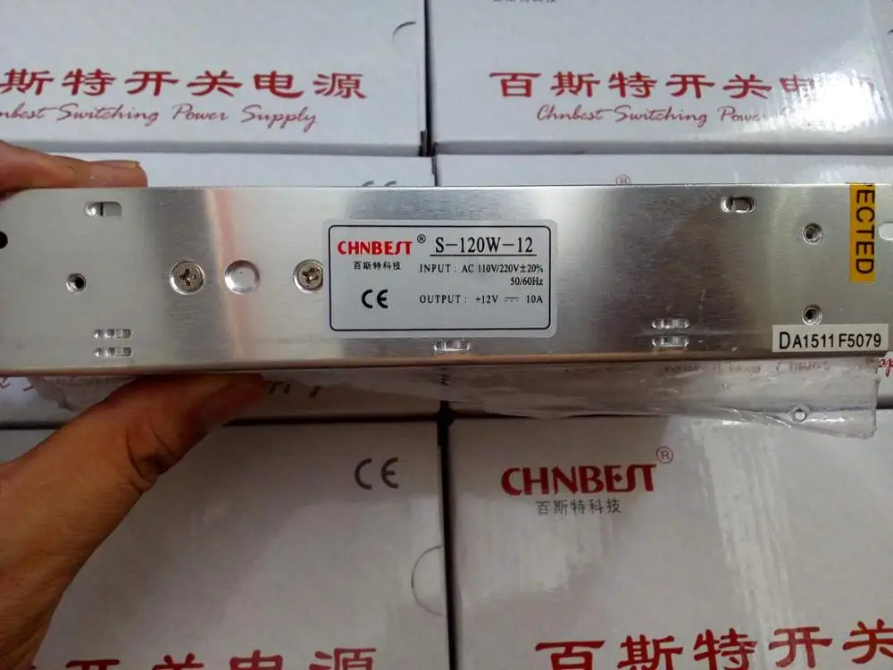 Chn лучший S 120W DC12V импульсный источник питания 120 Вт/12 В Регулируемый блок