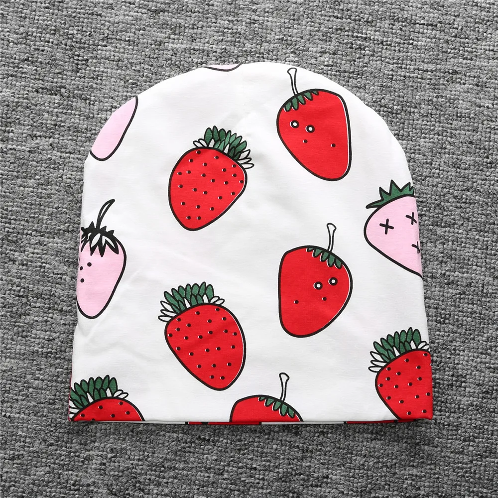 CN-RUBR хлопка детская шапка шапочки фрукты Клубника Дети мальчик девочка шапки