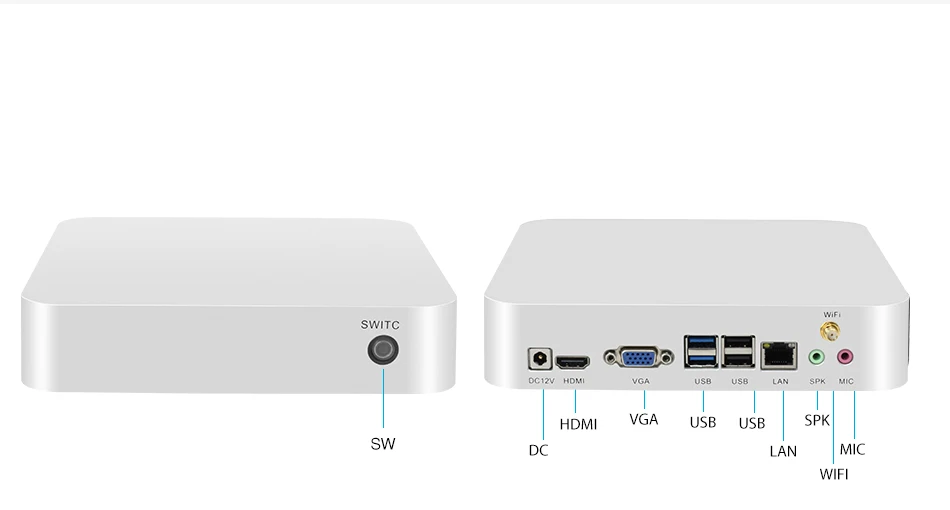 Мини ПК Windows 10 Celeron N2830 2,16 ГГц Мини компьютер неттоп NUC DDR3 ram офисный ПК Пластиковый чехол ТВ коробка HDMI wifi minipc