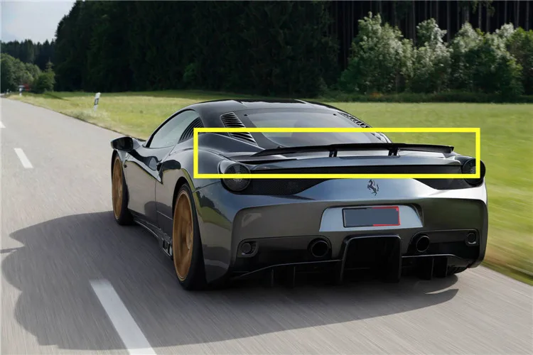 F458 углерода finber заднее крыло спойлер юбка подходит для 458 специальное углеродного finber задний спойлер обвес