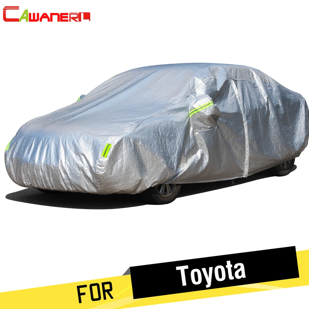 Cawanerl Cotton Car Cover Waterproof Sun Rain Snow Protect Cover For Toyota 86 Aygo Fortuner FJ Cruiser Mark Tercel Wish Alphard