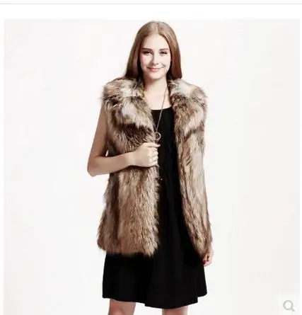 Женский весенне-осенний жилет из искусственного меха Размеры S/9Xl | Женская одежда