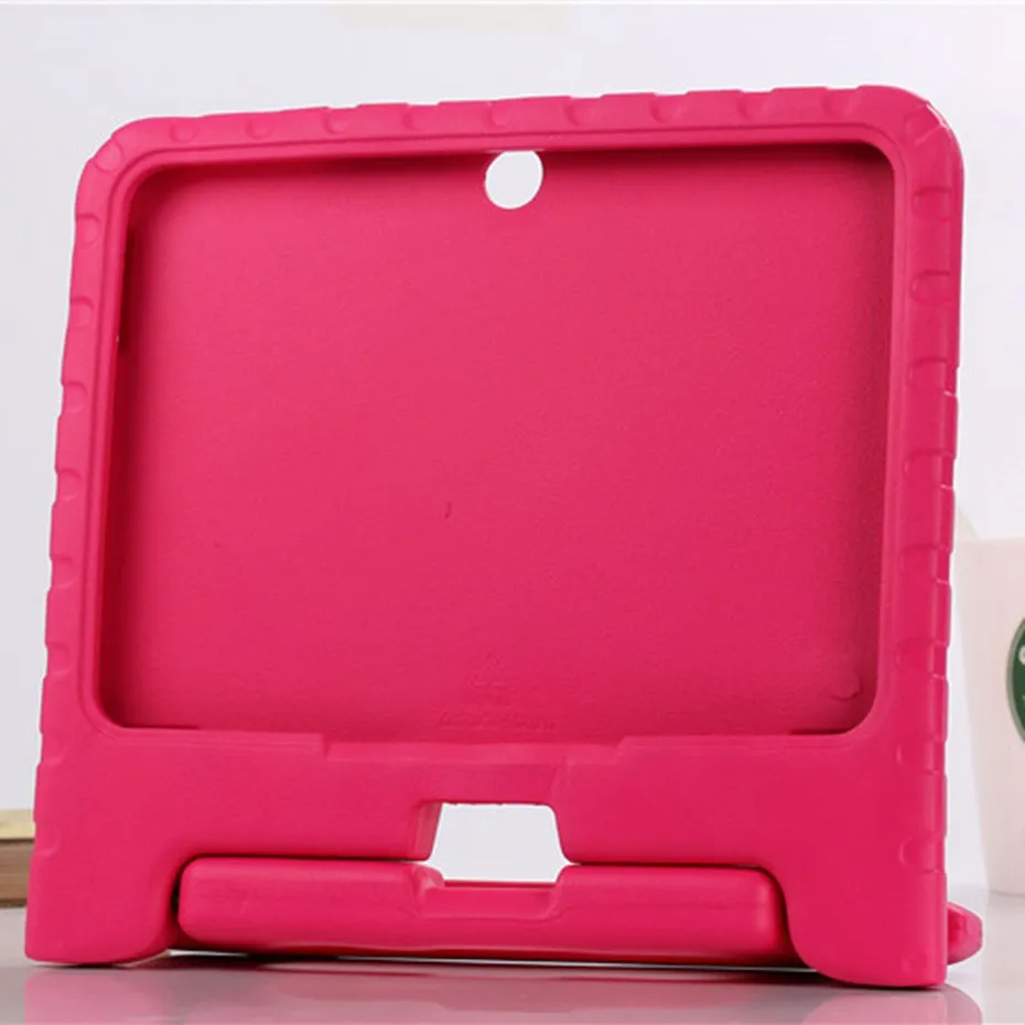 rose red Чехол для samsung Galaxy Tab 3 10,1 P5200 P5210 Ручной Чехол для всего тела для детей безопасный силиконовый чехол для планшета T530 T531 T535 - Цвет: rose red