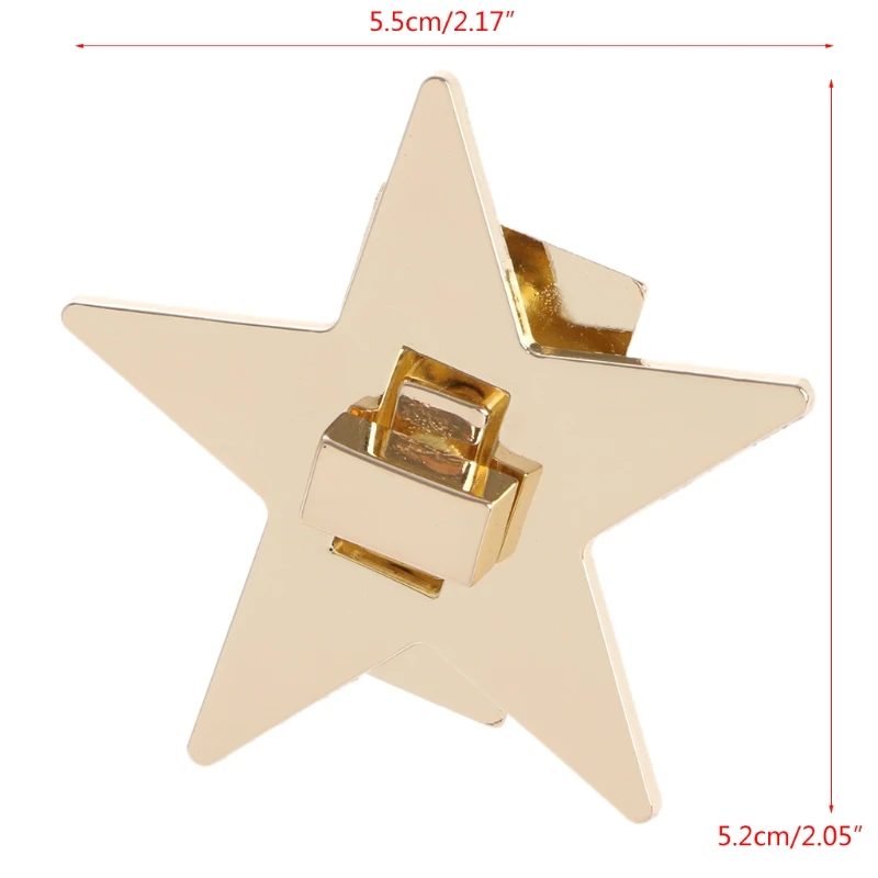 

THINKTHENDO Women Star Metal DIY Clasp Turn Twist Lock For Shoulder Bag Handbag Purse