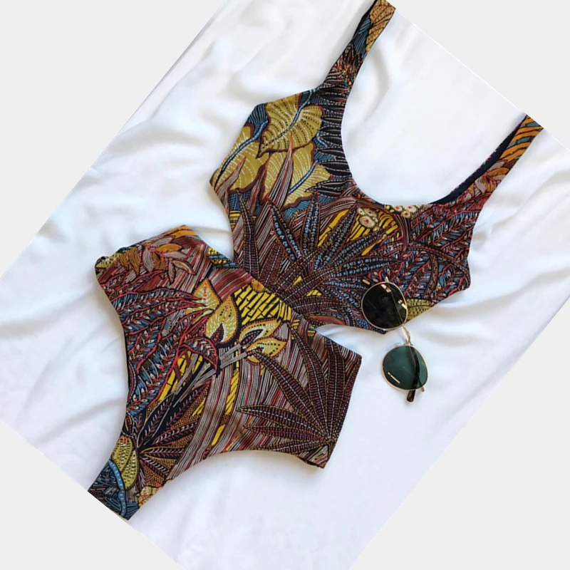 2019 мягкий бюстгальтер с высокой талией Цельный купальник женский сексуальный