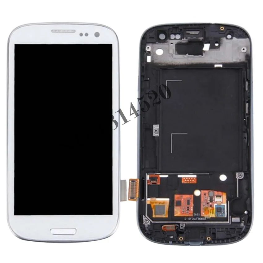 Белый/синий для Samsung Galaxy S3 i9300 ЖК дисплей планшета с сенсорным экраном сборки +