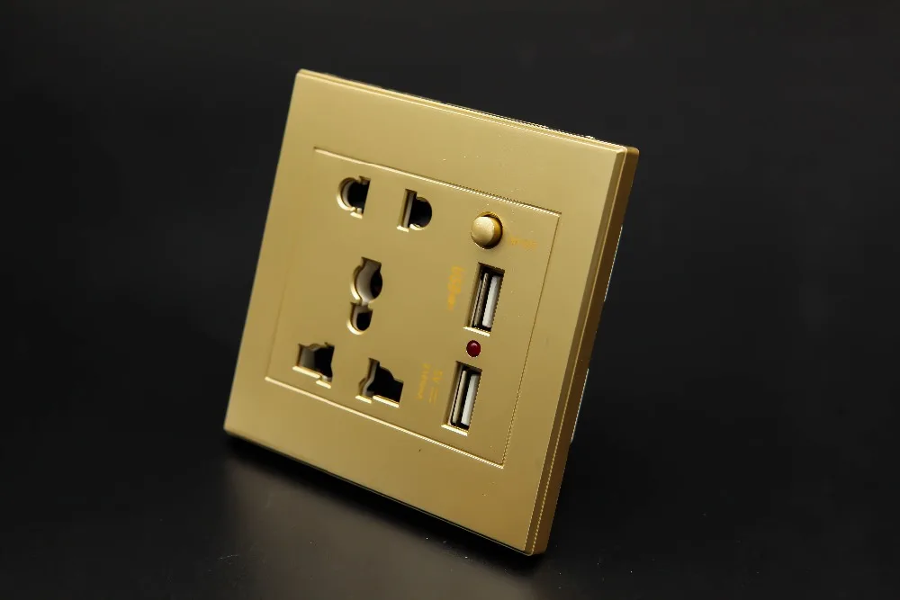 Универсальное настенное зарядное устройство 2100mA 5V 2 USB AC 110 250V US UK EU AU порта розетка
