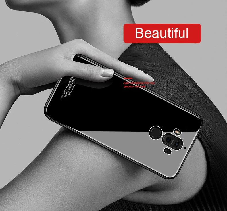 Makavo для Huawei Коврики 9 Pro Чехол роскошные закаленное Стекло задняя крышка Гибридный противоударный рукава жесткий Корпус для Huawei Коврики 9