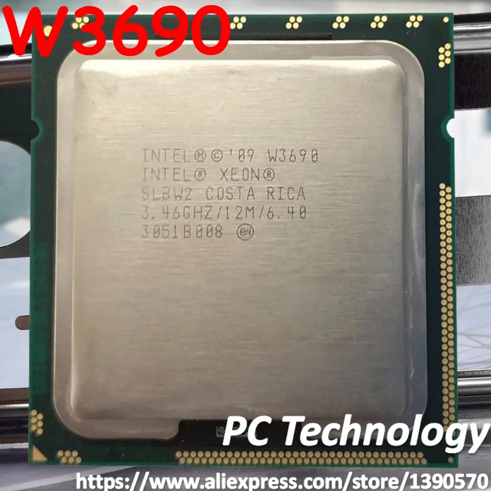 Оригинальный серверный процессор Intel Xeon W3690 3,46 ГГц 6-ядерный 12 Мб кэш-памяти LGA1366 ЦПУ 130 Вт Бесплатная доставка