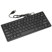 with Thai Arabic Russian Hebrew sticker Black Ultra thin Quiet Small Size Keys Mini Multimedia USB Keyboard For Laptop