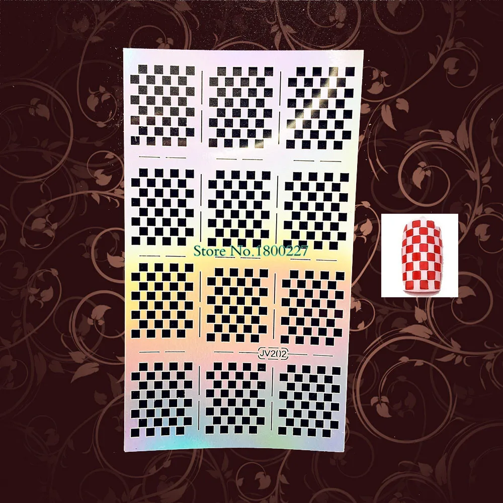 Узор розы полый шаблон для дизайна ногтей Фольга УФ-Гель-лак изображение