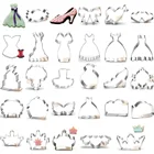 Кондитерские изделия для свадебного декора, 1 шт., резак для печенья, металлические кондитерские изделия, помадка, инструменты для торта, модельные туфли, цветы, автомобильное сердце