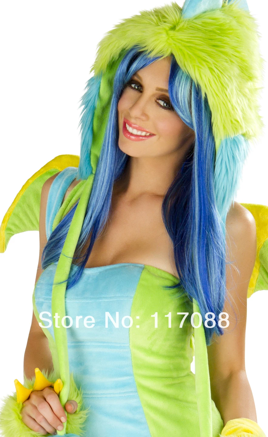 Новое пушистое животное косплей Хэллоуин модное сексуальное женское платье