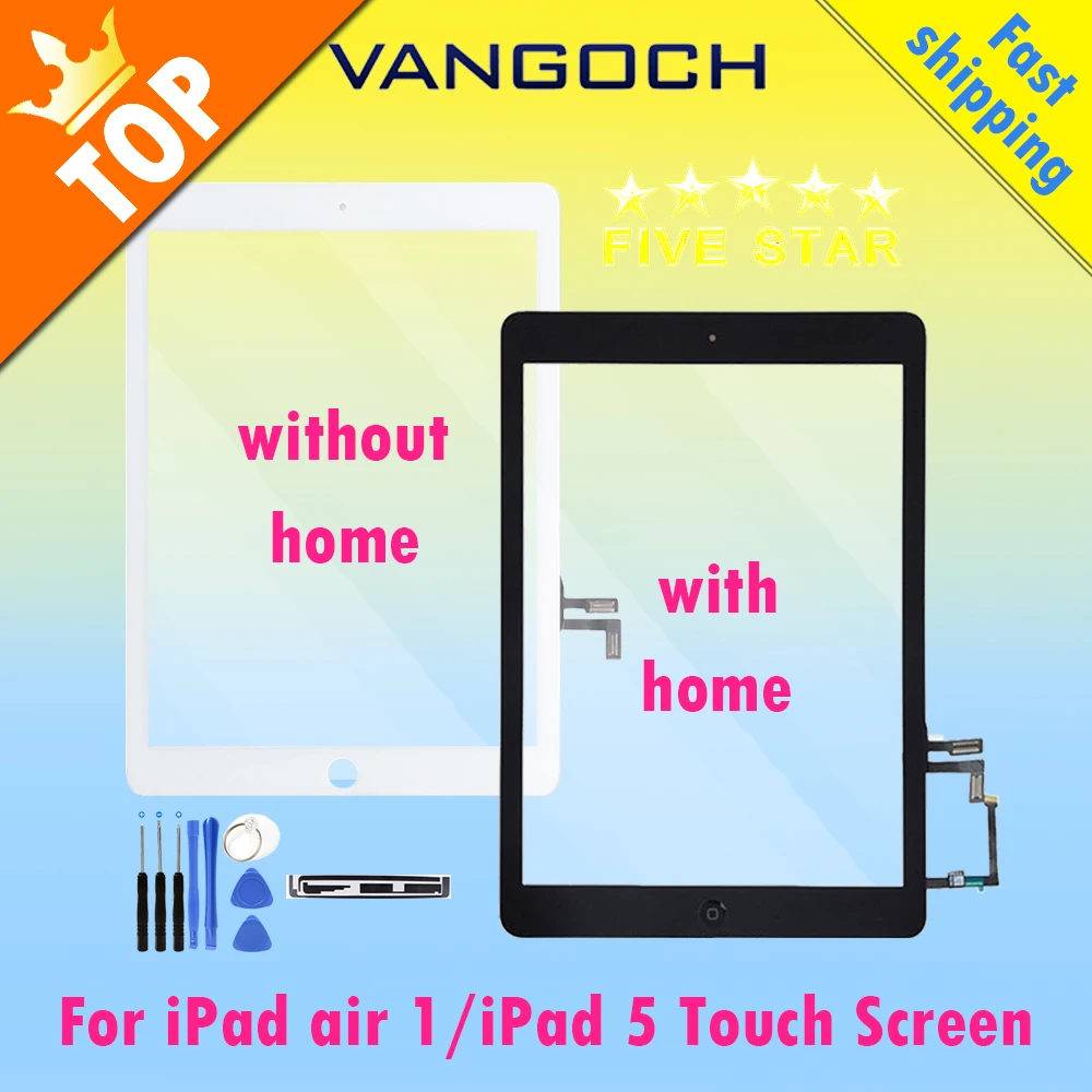 A + оригинал для iPad 5 air/iPad 2017 дигитайзер сенсорный экран передний дисплей стекло в