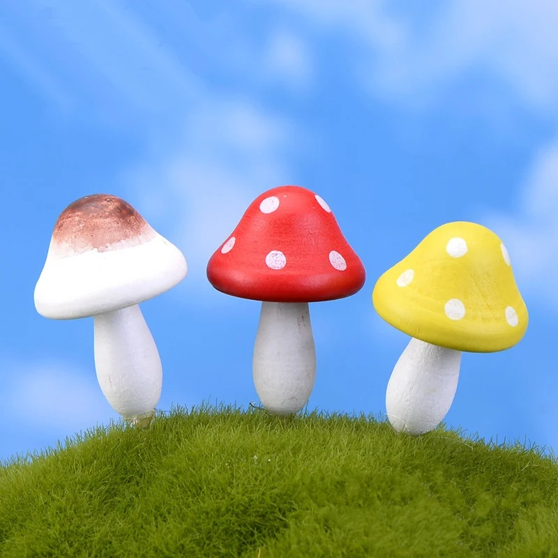 1 шт милая Смола ремесленные изделия украшения миниатюра гриб Сказочный гном