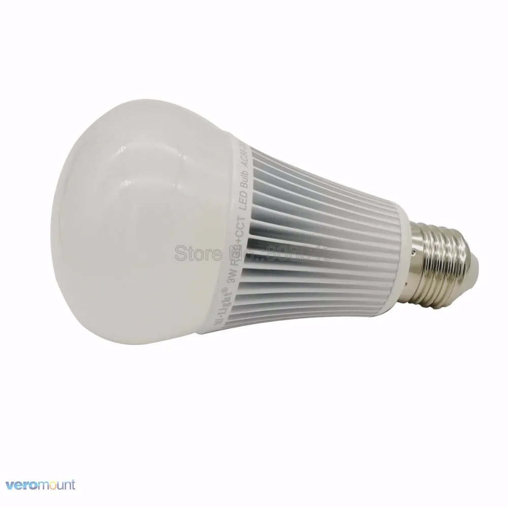 MiLight E27 9 Вт RGB+ CCT Светодиодный прожектор лампы FUT012 110V 220V Полный Цвет дистанционного Управление WiFi смарт-лампы в виде Совместимость 4-Зона дистанционного управления