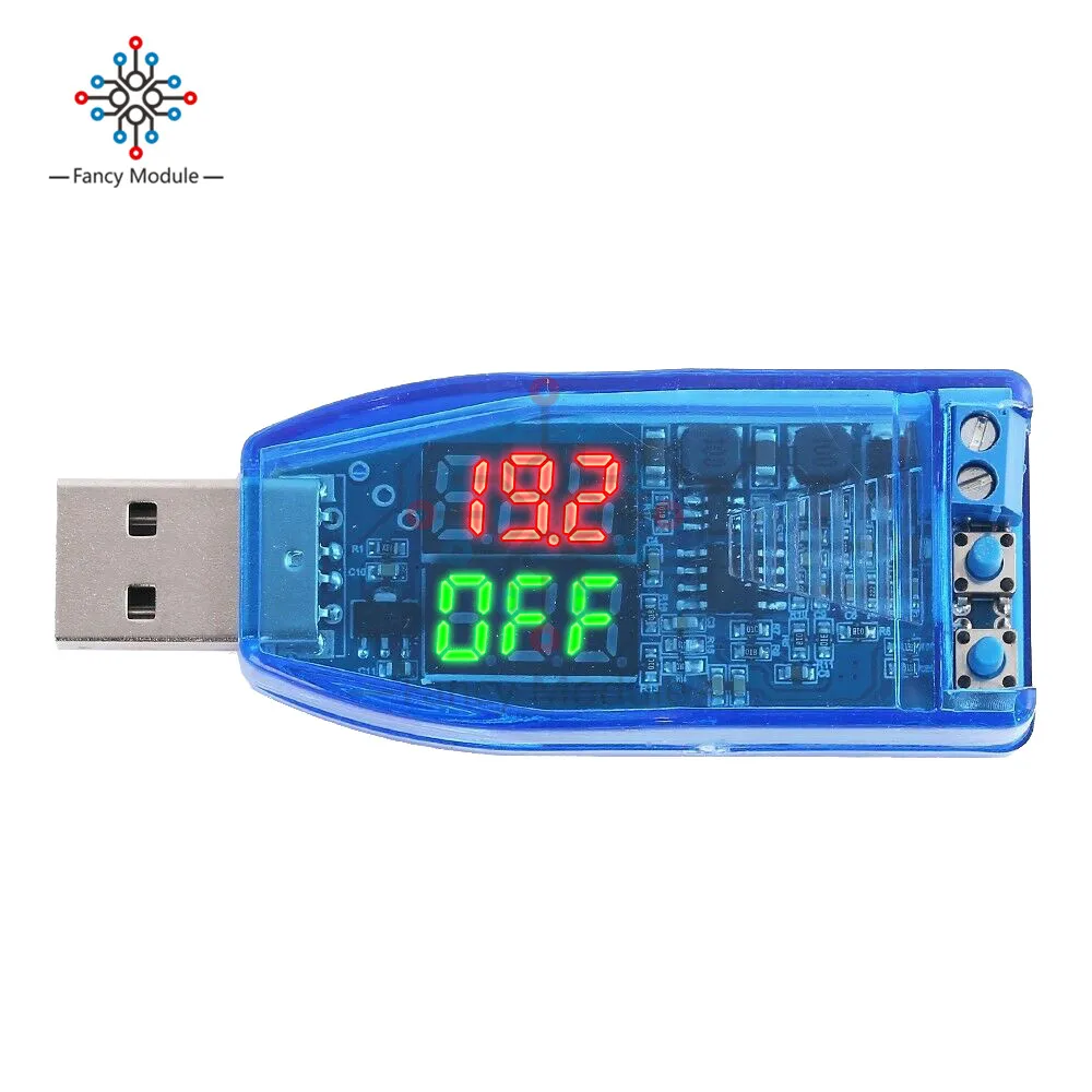 Двойной светодиодный цифровой дисплей DC-DC DC 5V to 1 2 V-24V USB Шаг вверх вниз повышающий