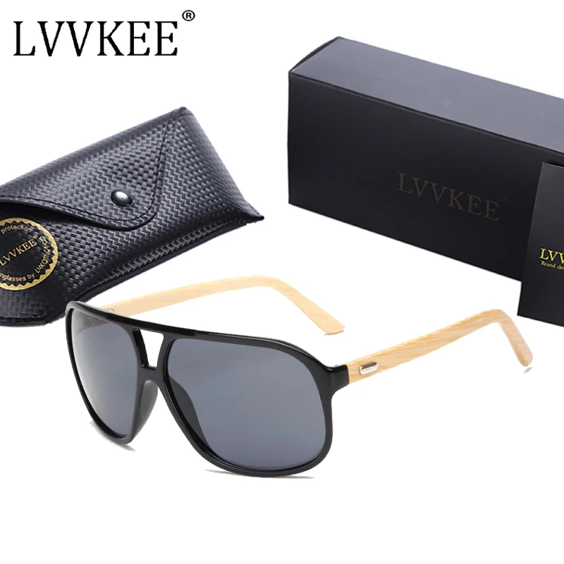 LVVKEE 2017 новые бамбуковые солнцезащитные очки для женщин/мужчин деревянные