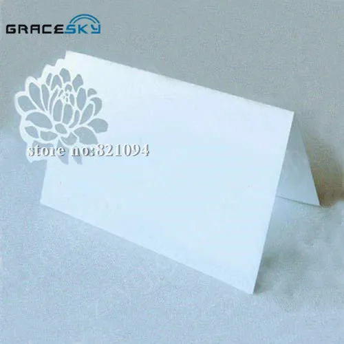 50 шт. лазерная резка красивый дизайн Лотос сиденье имя карты одежда для свадьбы