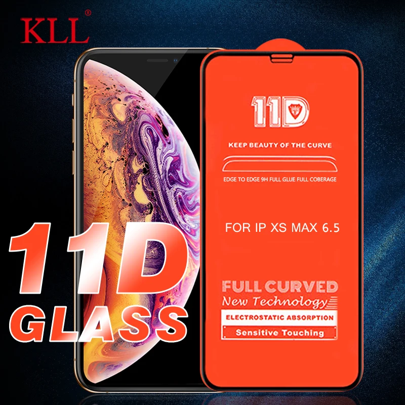 11D стекло для iPhone X XR XS MAX 9H полное покрытие холодная резьба изогнутые края протектор экрана для iPhone 6 6s 7 8 Plus закаленное стекло