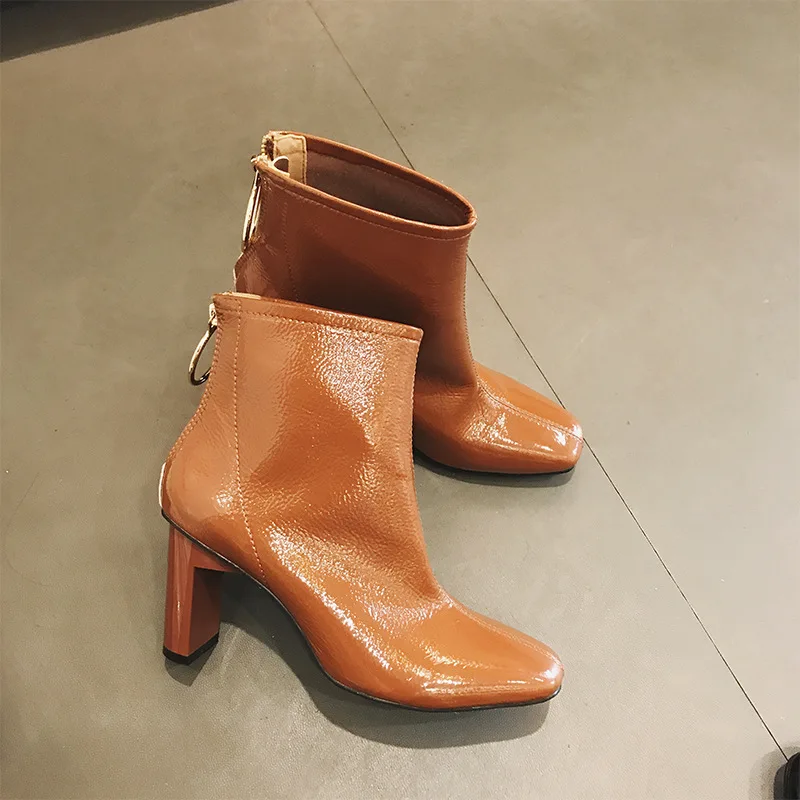 Брендовые женские ботинки дизайнерские с металлической пряжкой ботильоны из