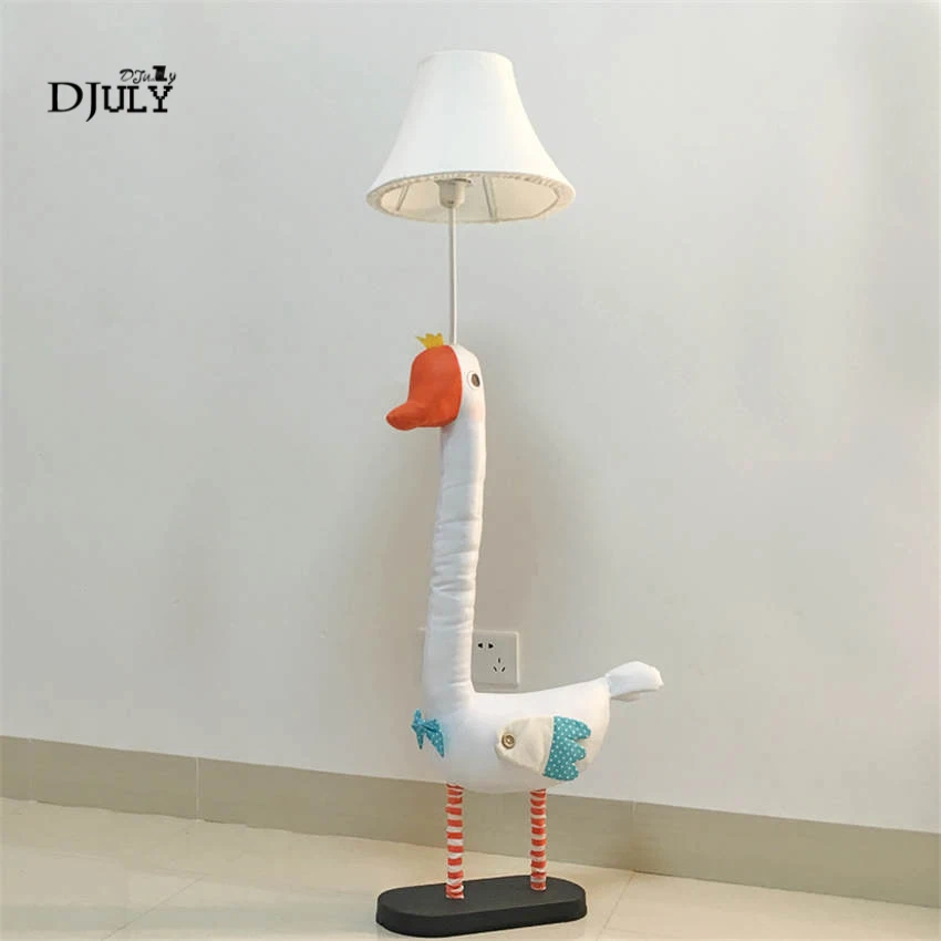 Платье с рисунком из мультфильмов белый гусиный ткань Торшер для детской спальни