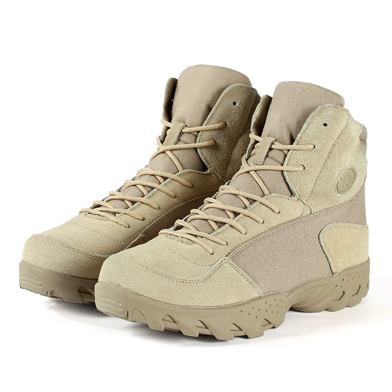 

ESDY Military Boots Men Genuine Leather Waterproof Army Shoes Hiking Trekking Sneakers Krossovky Men Rubber Boots Outdoor Shoes