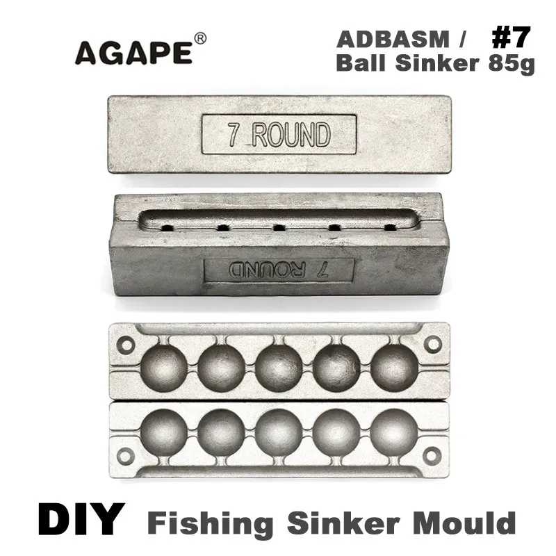 Agape DIY рыболовные шарики грузила форма ADBASM/#7 шариковый 85 г 5 полостей | Спорт и